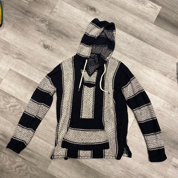 Black and white mayan boho hoodie - Picture 1 of 4